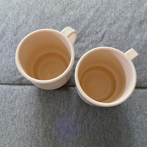 Tupperware Other - Set Of Two Cream Color Vintage Tupperware Cups With Handle